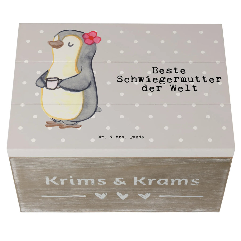 Holzkiste Pinguin Beste Schwiegermutter der Welt Holzkiste, Kiste, Schatzkiste, Truhe, Schatulle, XXL, Erinnerungsbox, Erinnerungskiste, Dekokiste, Aufbewahrungsbox, Geschenkbox, Geschenkdose, für, Dankeschön, Geschenk, Schenken, Geburtstag, Geburtstagsgeschenk, Geschenkidee, Danke, Bedanken, Mitbringsel, Freude machen, Geschenktipp, Schwiegermutter, Schwiegermama, Schwiegereltern, Mama, Mutter, Mutter des Ehepartners, angeheiratet