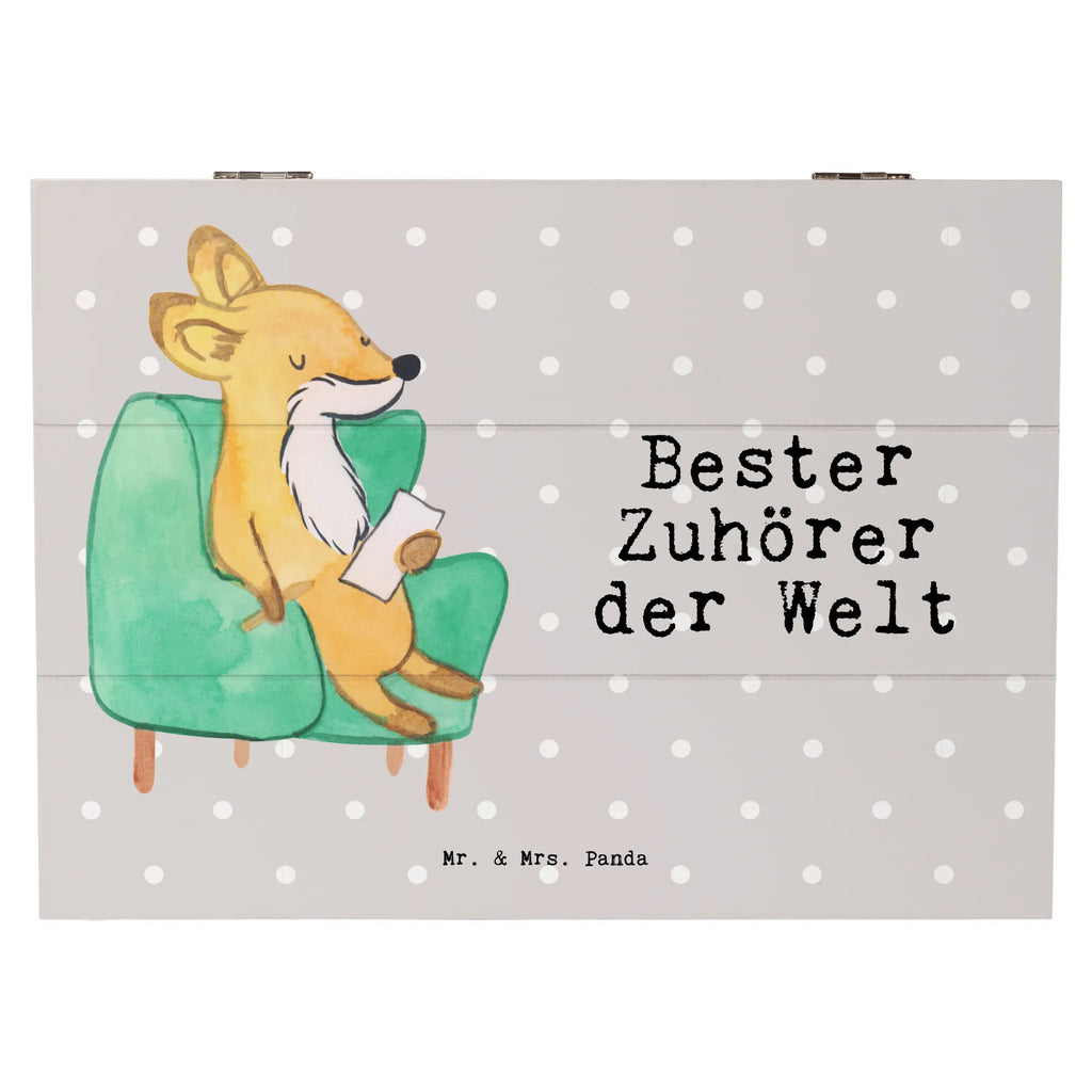 Holzkiste Fuchs Bester Zuhörer der Welt Holzkiste, Kiste, Schatzkiste, Truhe, Schatulle, XXL, Erinnerungsbox, Erinnerungskiste, Dekokiste, Aufbewahrungsbox, Geschenkbox, Geschenkdose, für, Dankeschön, Geschenk, Schenken, Geburtstag, Geburtstagsgeschenk, Geschenkidee, Danke, Bedanken, Mitbringsel, Freude machen, Geschenktipp, Zuhörer, Freund, Freundin, offenes Ohr, Hilfsbereit, Hilfe