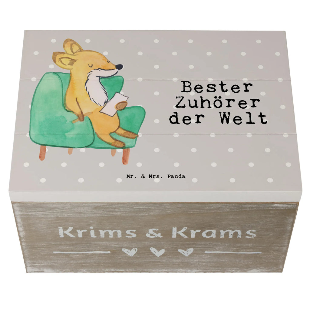 Holzkiste Fuchs Bester Zuhörer der Welt Holzkiste, Kiste, Schatzkiste, Truhe, Schatulle, XXL, Erinnerungsbox, Erinnerungskiste, Dekokiste, Aufbewahrungsbox, Geschenkbox, Geschenkdose, für, Dankeschön, Geschenk, Schenken, Geburtstag, Geburtstagsgeschenk, Geschenkidee, Danke, Bedanken, Mitbringsel, Freude machen, Geschenktipp, Zuhörer, Freund, Freundin, offenes Ohr, Hilfsbereit, Hilfe