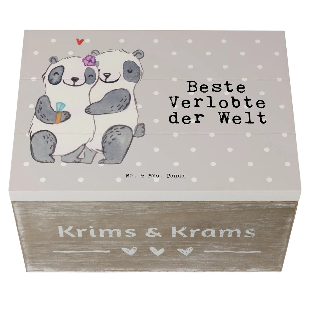 Holzkiste Panda Beste Verlobte der Welt Holzkiste, Kiste, Schatzkiste, Truhe, Schatulle, XXL, Erinnerungsbox, Erinnerungskiste, Dekokiste, Aufbewahrungsbox, Geschenkbox, Geschenkdose, für, Dankeschön, Geschenk, Schenken, Geburtstag, Geburtstagsgeschenk, Geschenkidee, Danke, Bedanken, Mitbringsel, Freude machen, Geschenktipp, Verlobte, Verloben, Verlobung, Traumfrau, Frau, Freundin, Ehefrau, Zukünftige, Hochzeit, Ehe