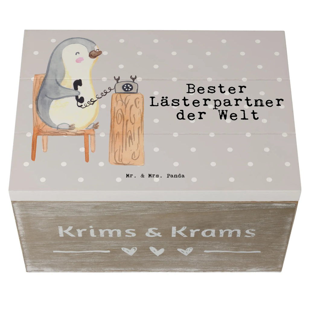 Holzkiste Pinguin Bester Lästerpartner der Welt Holzkiste, Kiste, Schatzkiste, Truhe, Schatulle, XXL, Erinnerungsbox, Erinnerungskiste, Dekokiste, Aufbewahrungsbox, Geschenkbox, Geschenkdose, für, Dankeschön, Geschenk, Schenken, Geburtstag, Geburtstagsgeschenk, Geschenkidee, Danke, Bedanken, Mitbringsel, Freude machen, Geschenktipp, Lästerpartner, Lesterpartner, lestern, Lästerschwester, Lästern, beste Freundin, Freundin, Spaß, bff