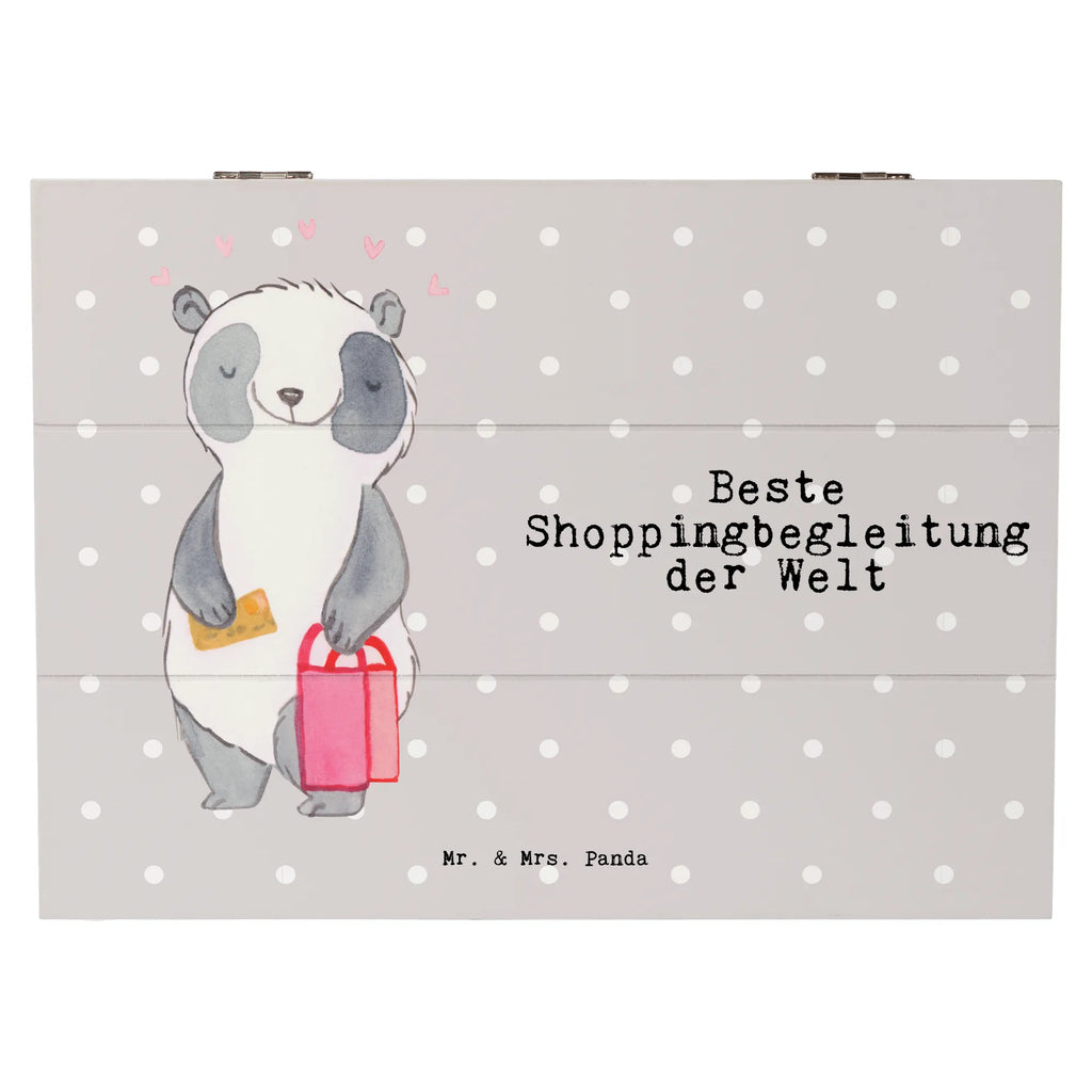 Holzkiste Panda Beste Shoppingbegleitung der Welt Holzkiste, Kiste, Schatzkiste, Truhe, Schatulle, XXL, Erinnerungsbox, Erinnerungskiste, Dekokiste, Aufbewahrungsbox, Geschenkbox, Geschenkdose, für, Dankeschön, Geschenk, Schenken, Geburtstag, Geburtstagsgeschenk, Geschenkidee, Danke, Bedanken, Mitbringsel, Freude machen, Geschenktipp, Shoppingbegleitung, Shoppingpartner, Begleitung, Shoppen, Partner, Freundin, Freund, bff, Shopping, Einkaufen, Shopping-Queen, Queen, Bester