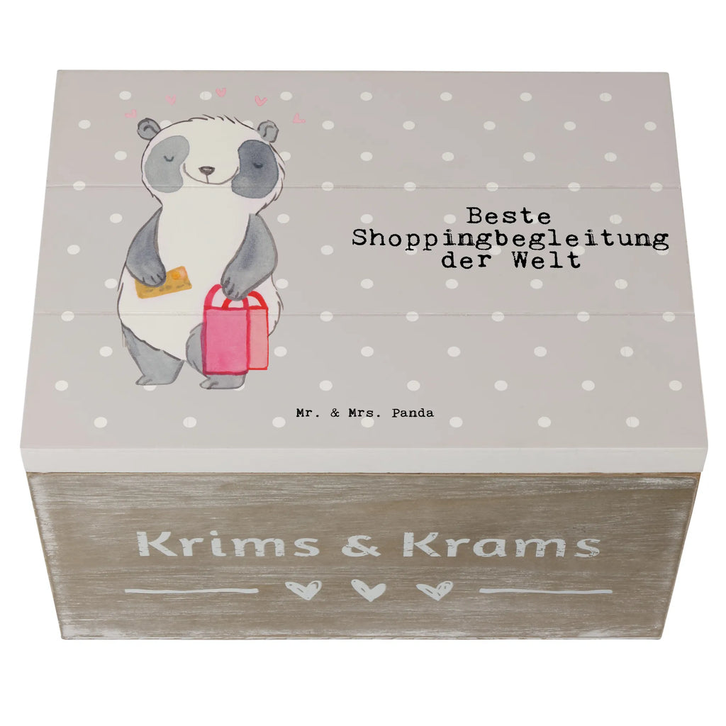 Holzkiste Panda Beste Shoppingbegleitung der Welt Holzkiste, Kiste, Schatzkiste, Truhe, Schatulle, XXL, Erinnerungsbox, Erinnerungskiste, Dekokiste, Aufbewahrungsbox, Geschenkbox, Geschenkdose, für, Dankeschön, Geschenk, Schenken, Geburtstag, Geburtstagsgeschenk, Geschenkidee, Danke, Bedanken, Mitbringsel, Freude machen, Geschenktipp, Shoppingbegleitung, Shoppingpartner, Begleitung, Shoppen, Partner, Freundin, Freund, bff, Shopping, Einkaufen, Shopping-Queen, Queen, Bester