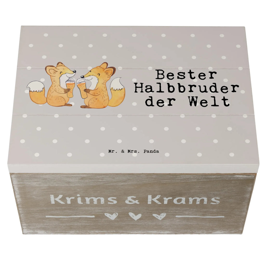 Holzkiste Fuchs Bester Halbbruder der Welt Holzkiste, Kiste, Schatzkiste, Truhe, Schatulle, XXL, Erinnerungsbox, Erinnerungskiste, Dekokiste, Aufbewahrungsbox, Geschenkbox, Geschenkdose, für, Dankeschön, Geschenk, Schenken, Geburtstag, Geburtstagsgeschenk, Geschenkidee, Danke, Bedanken, Mitbringsel, Freude machen, Geschenktipp, Halbbruder, Stiefbruder, Stief, Stiefgeschwister, Bruder, Brudi, Geschwister, Bruderherz, Schwester, Familie, Kleinigkeit, Brother, Bester, Sohn