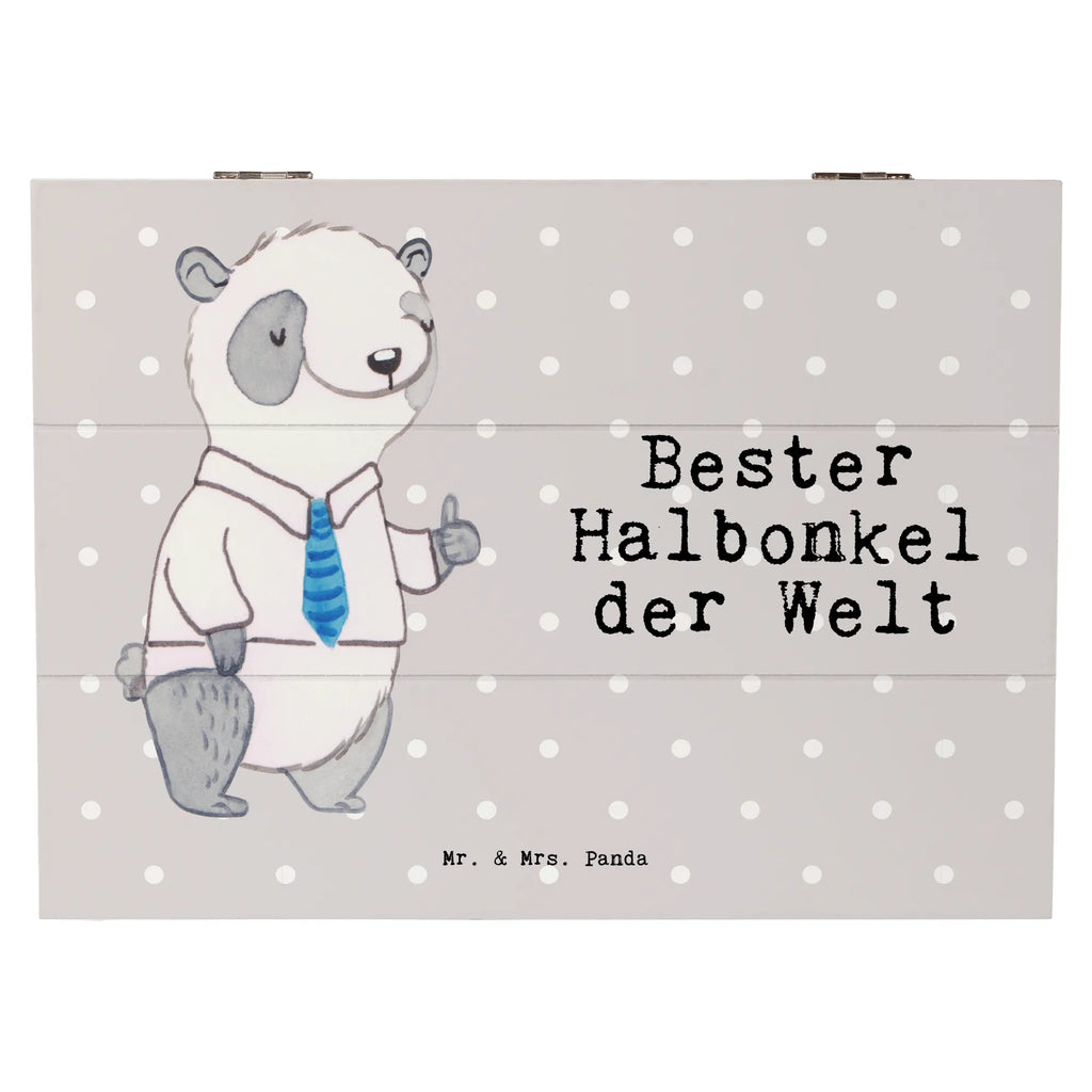 Holzkiste Panda Bester Halbonkel der Welt Holzkiste, Kiste, Schatzkiste, Truhe, Schatulle, XXL, Erinnerungsbox, Erinnerungskiste, Dekokiste, Aufbewahrungsbox, Geschenkbox, Geschenkdose, für, Dankeschön, Geschenk, Schenken, Geburtstag, Geburtstagsgeschenk, Geschenkidee, Danke, Bedanken, Mitbringsel, Freude machen, Geschenktipp, Onkel, bester Onkel, Halbonkel, Stiefonkel, Stief, Stiefgeschwister, Familie, Kleinigkeit