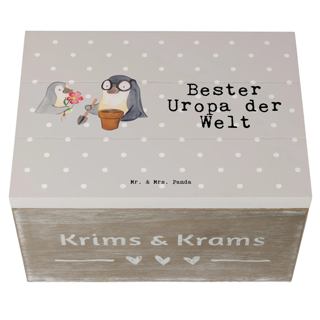 Holzkiste Pinguin Bester Uropa der Welt Holzkiste, Kiste, Schatzkiste, Truhe, Schatulle, XXL, Erinnerungsbox, Erinnerungskiste, Dekokiste, Aufbewahrungsbox, Geschenkbox, Geschenkdose, für, Dankeschön, Geschenk, Schenken, Geburtstag, Geburtstagsgeschenk, Geschenkidee, Danke, Bedanken, Mitbringsel, Freude machen, Geschenktipp, Uropa, Uhropa, Ur Opa, Urgroßeltern, Grossvater, Großvater, Opa, Opi. Großpapa, Großeltern, Enkel, Enkelin, Enkelkind, Kleinigkeit, Oppa, Oppi, Bester, Uropa Mitbringsel