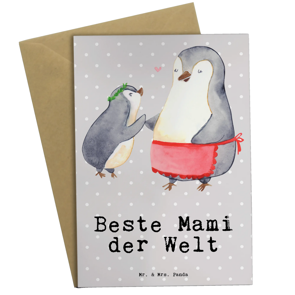 Grußkarte Pinguin Beste Mami der Welt Grußkarte, Klappkarte, Einladungskarte, Glückwunschkarte, Hochzeitskarte, Geburtstagskarte, Karte, Ansichtskarten, für, Dankeschön, Geschenk, Schenken, Geburtstag, Geburtstagsgeschenk, Geschenkidee, Danke, Bedanken, Mitbringsel, Freude machen, Geschenktipp, Mama, Mami, Mutter, Muttertag, Mutti, Ma, Tochter, Sohn, Beste Mama, Beste, Supermama