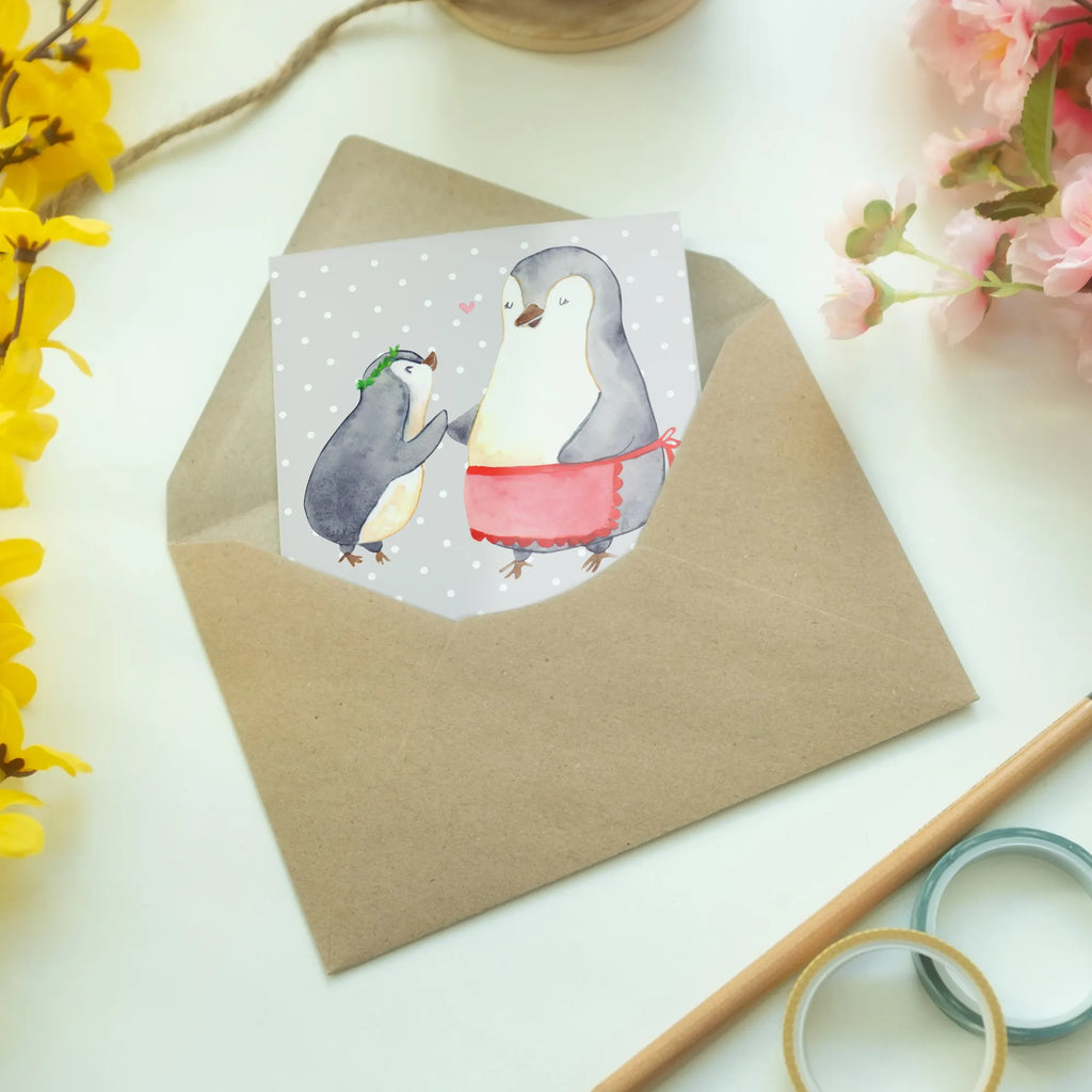 Grußkarte Pinguin Beste Mami der Welt Grußkarte, Klappkarte, Einladungskarte, Glückwunschkarte, Hochzeitskarte, Geburtstagskarte, Karte, Ansichtskarten, für, Dankeschön, Geschenk, Schenken, Geburtstag, Geburtstagsgeschenk, Geschenkidee, Danke, Bedanken, Mitbringsel, Freude machen, Geschenktipp, Mama, Mami, Mutter, Muttertag, Mutti, Ma, Tochter, Sohn, Beste Mama, Beste, Supermama