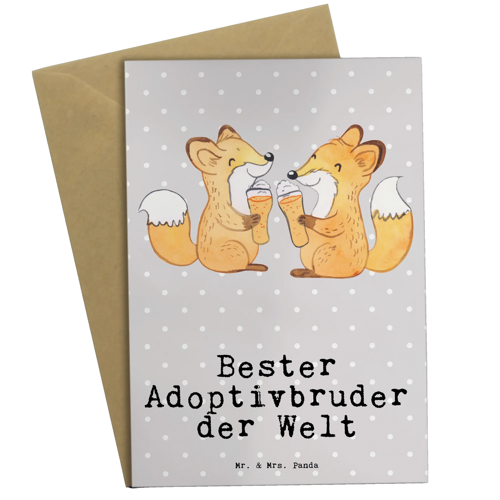 Grußkarte Fuchs Bester Adoptivbruder der Welt Grußkarte, Klappkarte, Einladungskarte, Glückwunschkarte, Hochzeitskarte, Geburtstagskarte, Karte, Ansichtskarten, für, Dankeschön, Geschenk, Schenken, Geburtstag, Geburtstagsgeschenk, Geschenkidee, Danke, Bedanken, Mitbringsel, Freude machen, Geschenktipp, Adoptivbruder, adoptiert, Bruder, Brudi, Geschwister, Bruderherz, Schwester, Familie, Kleinigkeit, Brother, Bester, Sohn