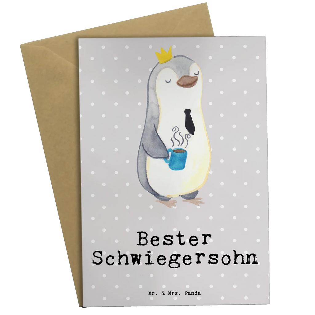 Grußkarte Pinguin Bester Schwiegersohn Grußkarte, Klappkarte, Einladungskarte, Glückwunschkarte, Hochzeitskarte, Geburtstagskarte, Karte, Ansichtskarten, für, Dankeschön, Geschenk, Schenken, Geburtstag, Geburtstagsgeschenk, Geschenkidee, Danke, Bedanken, Mitbringsel, Freude machen, Geschenktipp, Schwiegersohn, Tochter, Ehefrau des Sohns, Frau, angeheiratet, Hochzeit, Heirat