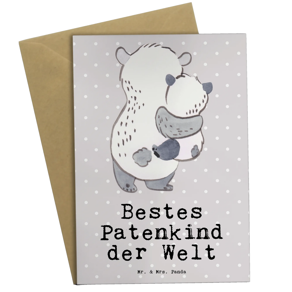 Grußkarte Panda Bestes Patenkind der Welt Grußkarte, Klappkarte, Einladungskarte, Glückwunschkarte, Hochzeitskarte, Geburtstagskarte, Karte, Ansichtskarten, für, Dankeschön, Geschenk, Schenken, Geburtstag, Geburtstagsgeschenk, Geschenkidee, Danke, Bedanken, Mitbringsel, Freude machen, Geschenktipp, Patenkind, Paten Kind, Pate, Taufe, Taufgeschenk, Patenonkel, Patentante, Tauffeier, Täufling, Nichte, Neffe