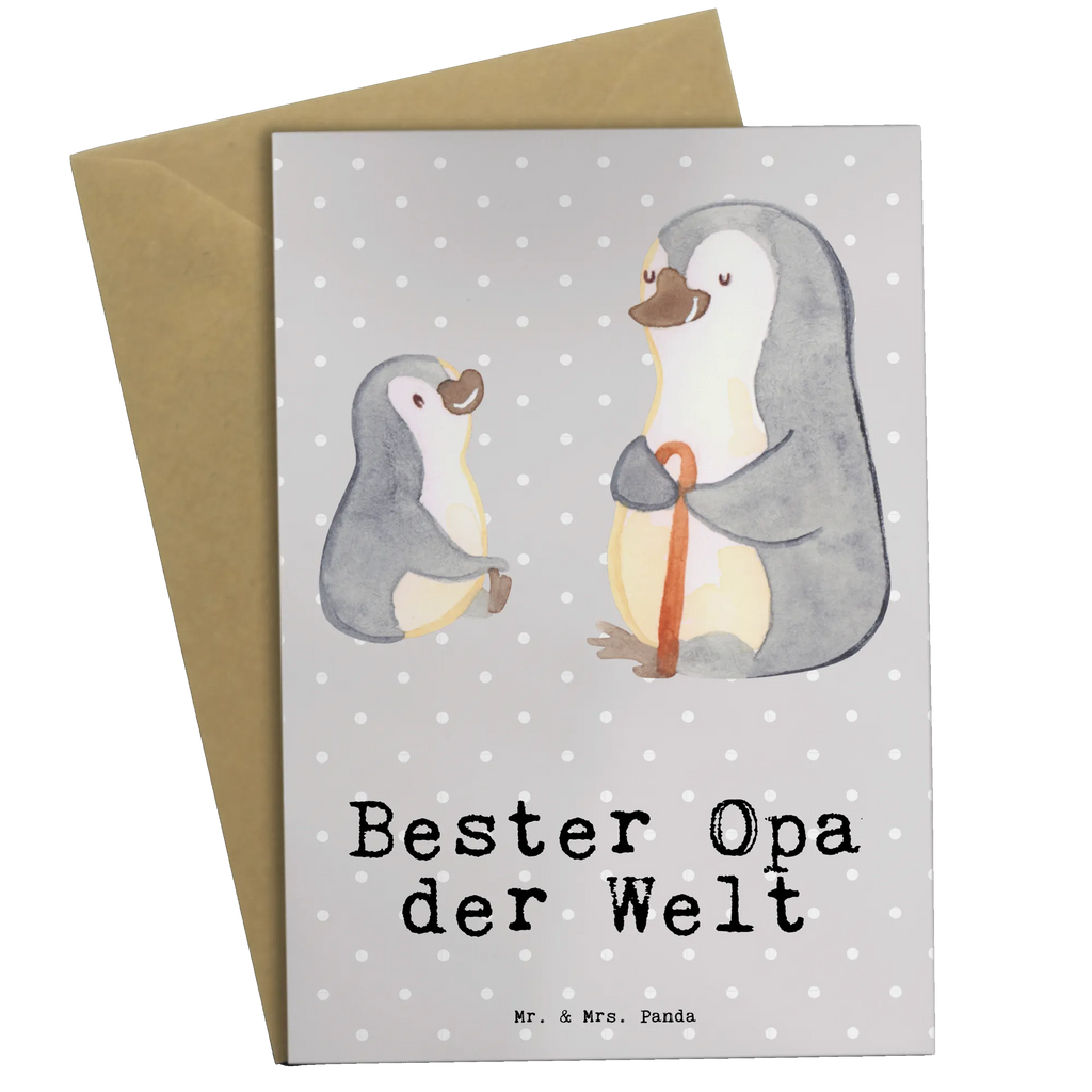 Grußkarte Pinguin Bester Opa der Welt Grußkarte, Klappkarte, Einladungskarte, Glückwunschkarte, Hochzeitskarte, Geburtstagskarte, Karte, Ansichtskarten, für, Dankeschön, Geschenk, Schenken, Geburtstag, Geburtstagsgeschenk, Geschenkidee, Danke, Bedanken, Mitbringsel, Freude machen, Geschenktipp, Großvater, Grossvater, Opa, Opi. Großpapa, Großeltern, Enkel, Enkelin, Enkelkind, Kleinigkeit, Oppa, Oppi, Bester