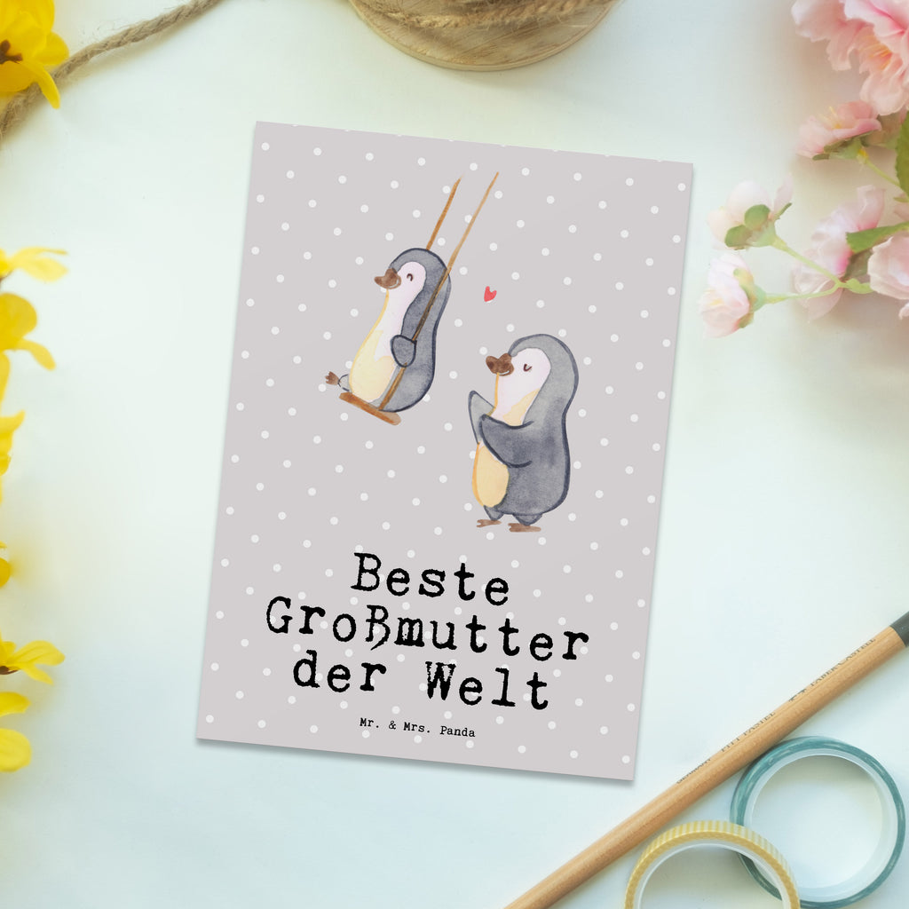 Postkarte Pinguin Beste Großmutter der Welt Postkarte, Karte, Geschenkkarte, Grußkarte, Einladung, Ansichtskarte, Geburtstagskarte, Einladungskarte, Dankeskarte, Ansichtskarten, Einladung Geburtstag, Einladungskarten Geburtstag, für, Dankeschön, Geschenk, Schenken, Geburtstag, Geburtstagsgeschenk, Geschenkidee, Danke, Bedanken, Mitbringsel, Freude machen, Geschenktipp, Großmutter, Omi, Oma, Oma geworden, Grosseltern