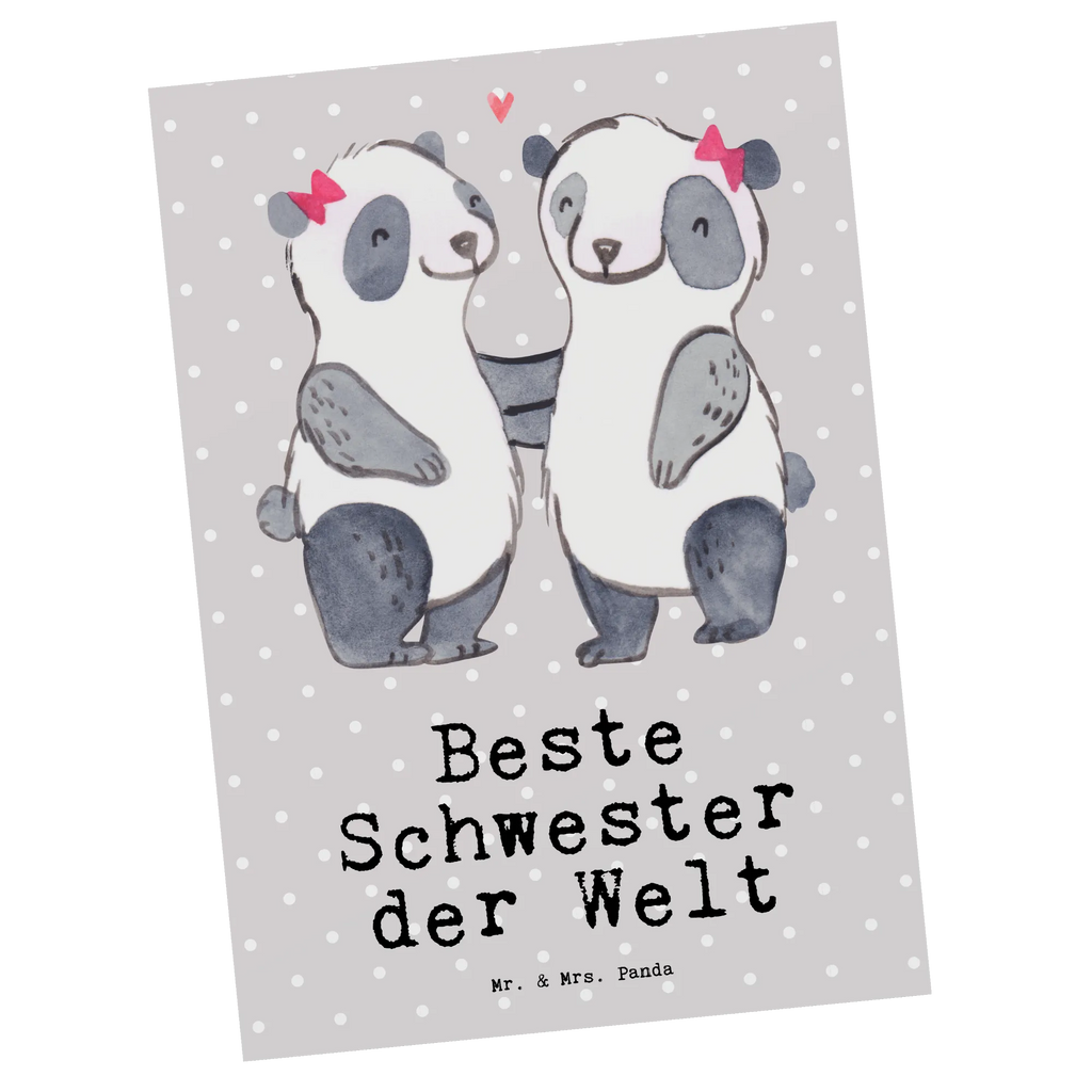 Postkarte Panda Beste Schwester der Welt Postkarte, Karte, Geschenkkarte, Grußkarte, Einladung, Ansichtskarte, Geburtstagskarte, Einladungskarte, Dankeskarte, Ansichtskarten, Einladung Geburtstag, Einladungskarten Geburtstag, für, Dankeschön, Geschenk, Schenken, Geburtstag, Geburtstagsgeschenk, Geschenkidee, Danke, Bedanken, Mitbringsel, Freude machen, Geschenktipp, Schwestern, Schwester, Geschwister, Schwesterherz, Sister, Familie, Kleinigkeit, Beste, Tochter, Liebe, Kinder