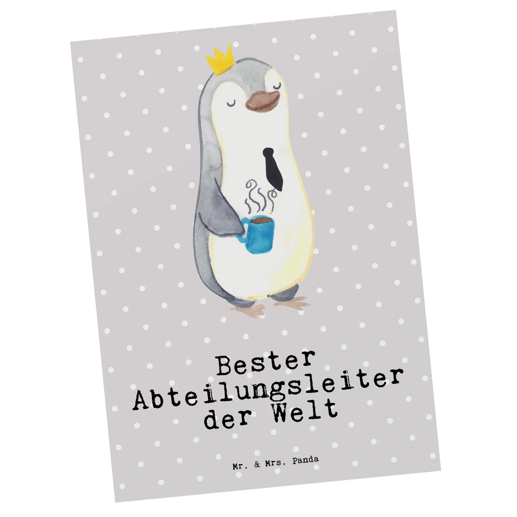 Postkarte Pinguin Bester Abteilungsleiter der Welt Postkarte, Karte, Geschenkkarte, Grußkarte, Einladung, Ansichtskarte, Geburtstagskarte, Einladungskarte, Dankeskarte, Ansichtskarten, Einladung Geburtstag, Einladungskarten Geburtstag, für, Dankeschön, Geschenk, Schenken, Geburtstag, Geburtstagsgeschenk, Geschenkidee, Danke, Bedanken, Mitbringsel, Freude machen, Geschenktipp, Abteilungsleiter, Leiter, Geschäftsführer, Vorgesetzter, Kollege, Arbeit, Büro, Abschiedsgeschenk, Ruhestand, Abschied, Chef