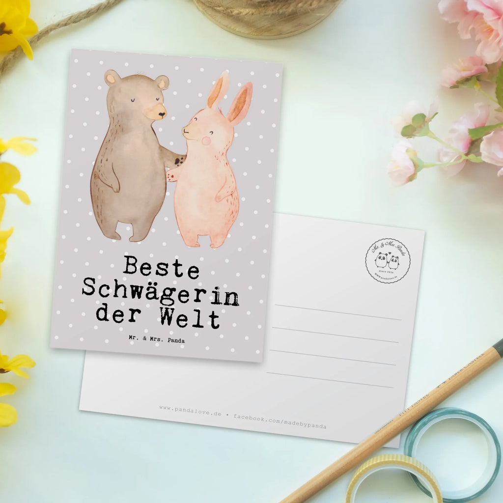 Postkarte Hase Beste Schwägerin der Welt Postkarte, Karte, Geschenkkarte, Grußkarte, Einladung, Ansichtskarte, Geburtstagskarte, Einladungskarte, Dankeskarte, Ansichtskarten, Einladung Geburtstag, Einladungskarten Geburtstag, für, Dankeschön, Geschenk, Schenken, Geburtstag, Geburtstagsgeschenk, Geschenkidee, Danke, Bedanken, Mitbringsel, Freude machen, Geschenktipp, Schwägerin, Schwähgerin, Schwippschwägerin, Familie, Verwandtschaft, angeheiratet, Frau, Ehemann, Schwester, Ehefrau, Bruder, Partner