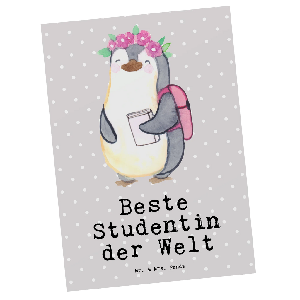 Postkarte Pinguin Beste Studentin der Welt Postkarte, Karte, Geschenkkarte, Grußkarte, Einladung, Ansichtskarte, Geburtstagskarte, Einladungskarte, Dankeskarte, Ansichtskarten, Einladung Geburtstag, Einladungskarten Geburtstag, für, Dankeschön, Geschenk, Schenken, Geburtstag, Geburtstagsgeschenk, Geschenkidee, Danke, Bedanken, Mitbringsel, Freude machen, Geschenktipp, Studentin, Studium, Tochter, Spaß, Musterschülerin, lustig, Studienabschluss, witzig, Universität, Abschluss, Alumni, Uni, Studenten, Hochschule