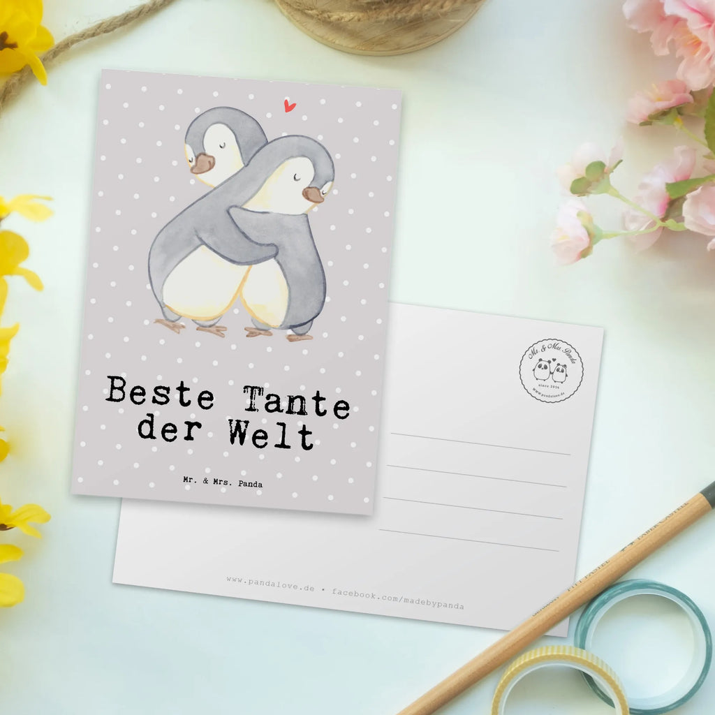 Postkarte Pinguin Beste Tante der Welt Postkarte, Karte, Geschenkkarte, Grußkarte, Einladung, Ansichtskarte, Geburtstagskarte, Einladungskarte, Dankeskarte, Ansichtskarten, Einladung Geburtstag, Einladungskarten Geburtstag, für, Dankeschön, Geschenk, Schenken, Geburtstag, Geburtstagsgeschenk, Geschenkidee, Danke, Bedanken, Mitbringsel, Freude machen, Geschenktipp, Tante, Patentante, Paten Tante, Lieblingstante, Taufpartner, Taufe, Familie, Kleinigkeit, Nichte, Neffe