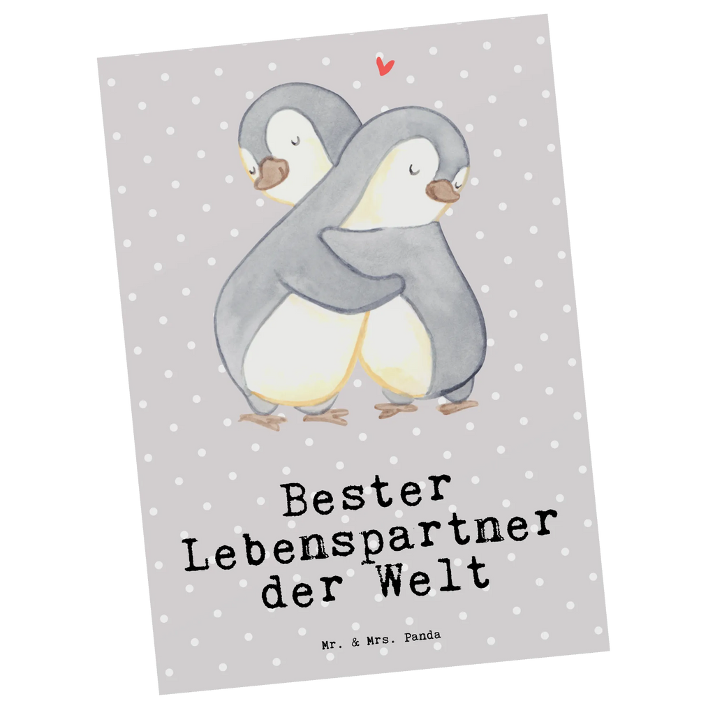 Postkarte Pinguin Bester Lebenspartner der Welt Postkarte, Karte, Geschenkkarte, Grußkarte, Einladung, Ansichtskarte, Geburtstagskarte, Einladungskarte, Dankeskarte, Ansichtskarten, Einladung Geburtstag, Einladungskarten Geburtstag, für, Dankeschön, Geschenk, Schenken, Geburtstag, Geburtstagsgeschenk, Geschenkidee, Danke, Bedanken, Mitbringsel, Freude machen, Geschenktipp, Lebenspartner, Ehepartner, Partner, Ehemann, Ehefrau, Liebe, Freund, Freundin, Hochzeitstag, verliebt