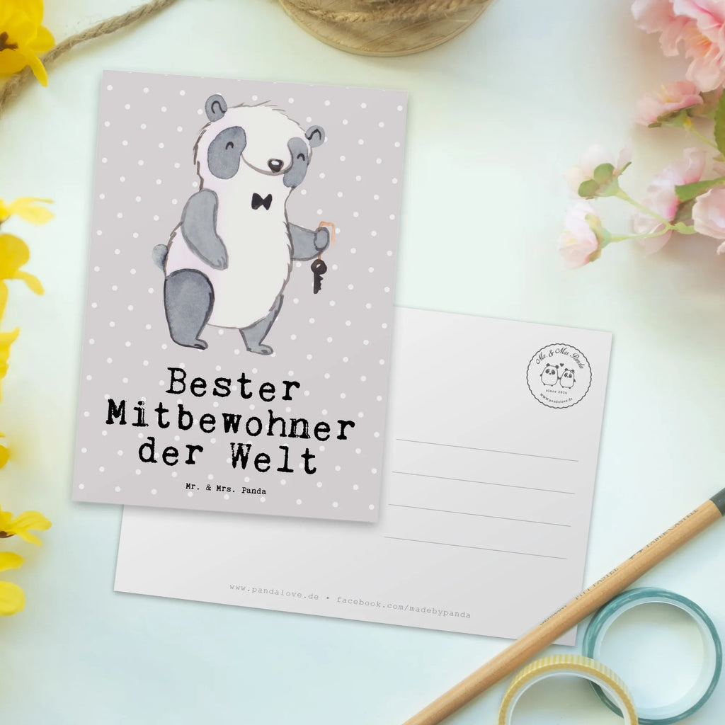 Postkarte Panda Bester Mitbewohner der Welt Postkarte, Karte, Geschenkkarte, Grußkarte, Einladung, Ansichtskarte, Geburtstagskarte, Einladungskarte, Dankeskarte, Ansichtskarten, Einladung Geburtstag, Einladungskarten Geburtstag, für, Dankeschön, Geschenk, Schenken, Geburtstag, Geburtstagsgeschenk, Geschenkidee, Danke, Bedanken, Mitbringsel, Freude machen, Geschenktipp, Mitbewohner, WG, Zimmernachbar, Wohngemeinschaft, WG-Bewohner, Zimmerkollege, Zimmergenosse, Stubenkamerad