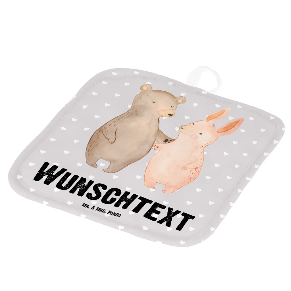 Personalisierte Topflappen Bär Hase Umarmen Topflappen personalisiert, Personalisierte Topfuntersetzer, Personalisierter Ofenhandschuh, Topflappen Set personalisiert, Topflappen mit Namen, Namensaufdruck, Liebe, Partner, Freund, Freundin, Ehemann, Ehefrau, Heiraten, Verlobung, Heiratsantrag, Liebesgeschenk, Jahrestag, Hocheitstag, Freunde, bester Freund, Hase, Bär, Bärchen, best friends