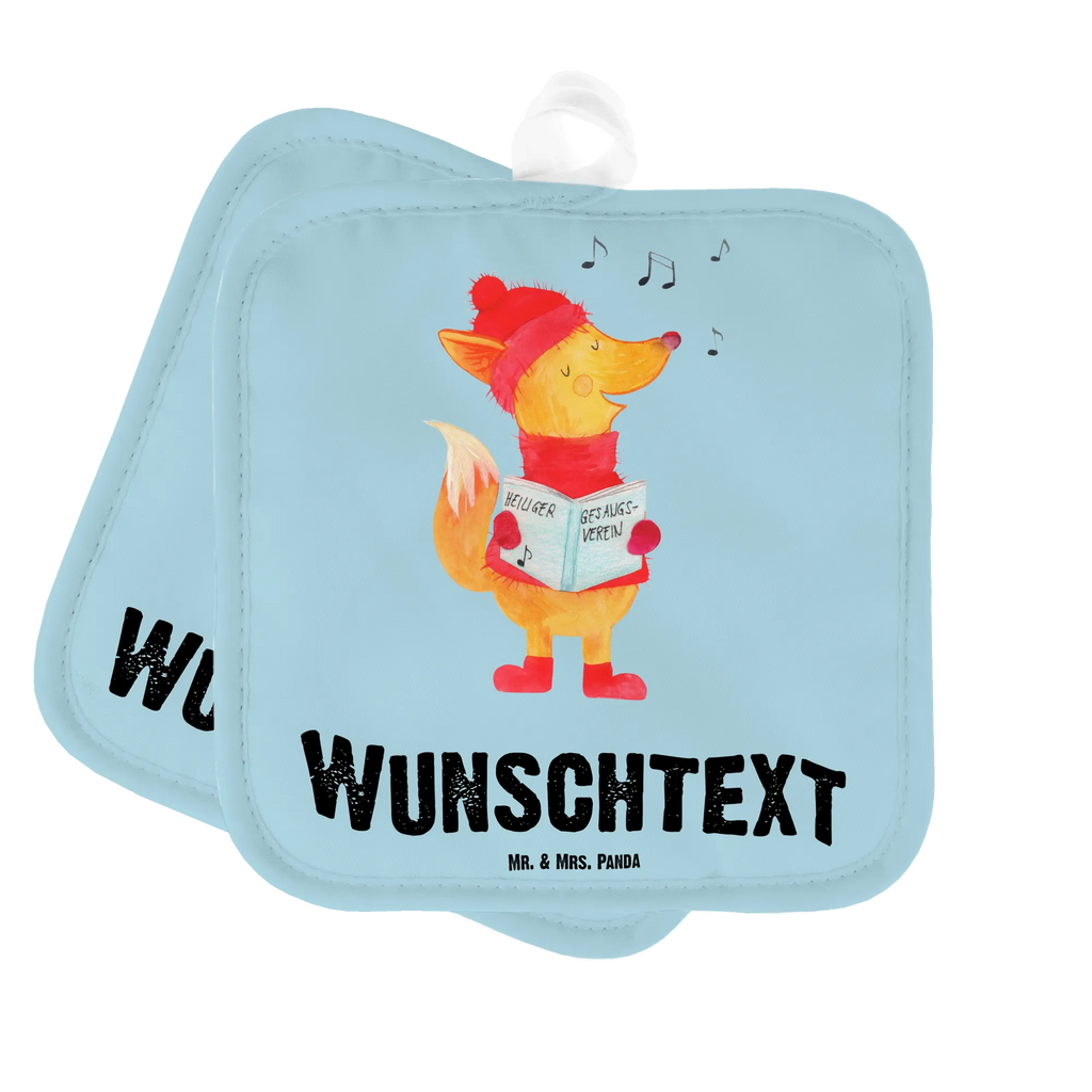 Personalisierte Topflappen Fuchs Sänger Topflappen personalisiert, Personalisierte Topfuntersetzer, Personalisierter Ofenhandschuh, Topflappen Set personalisiert, Topflappen mit Namen, Namensaufdruck, Winter, Weihnachten, Weihnachtsdeko, Nikolaus, Advent, Heiligabend, Wintermotiv, Fuchs, Füchse, Sänger, Geschenk Sänger, Singen, Weihnachtslieder