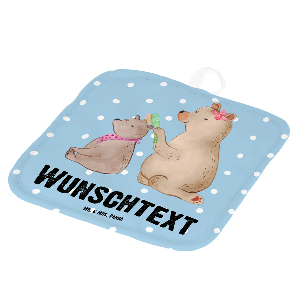 Personalisierte Topflappen Bär mit Kind Topflappen personalisiert, Personalisierte Topfuntersetzer, Personalisierter Ofenhandschuh, Topflappen Set personalisiert, Topflappen mit Namen, Namensaufdruck, Familie, Vatertag, Muttertag, Bruder, Schwester, Mama, Papa, Oma, Opa, Geschenk, Mutti, Mutter