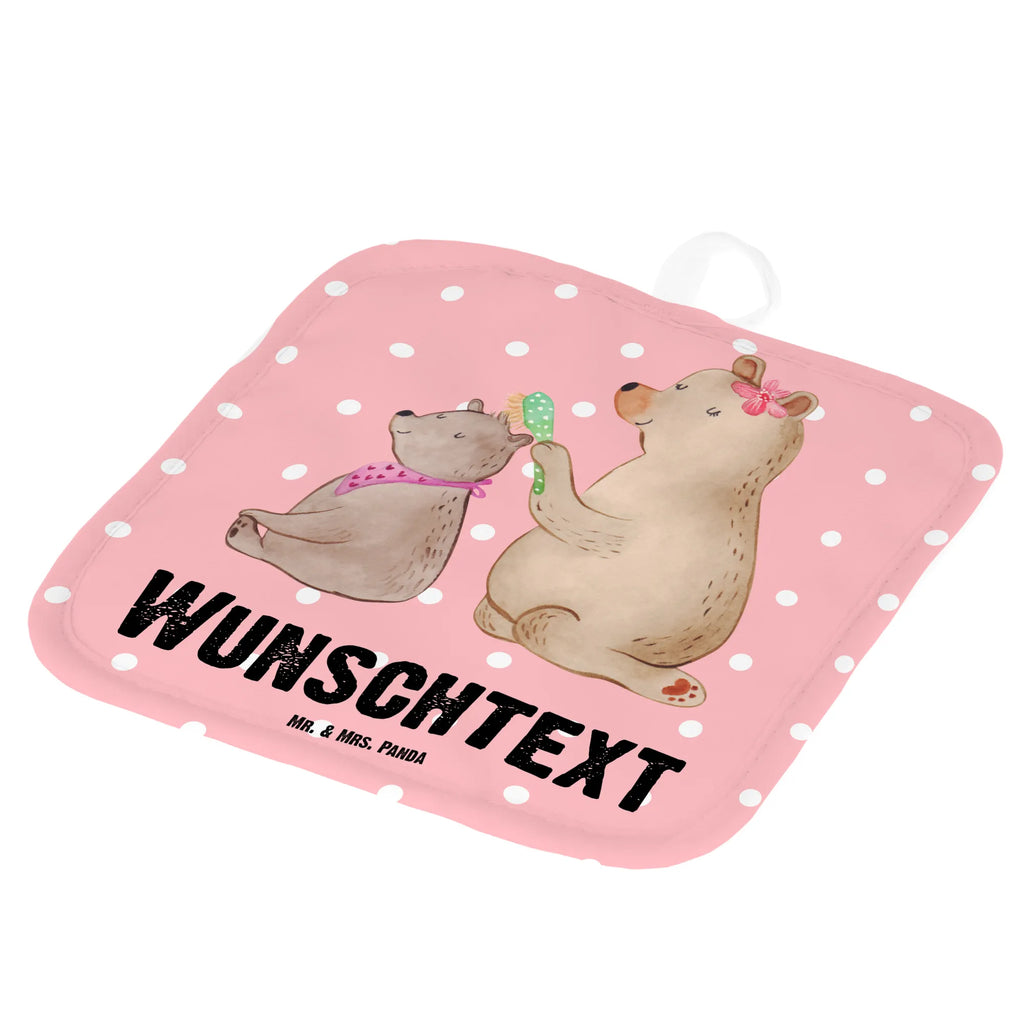 Personalisierte Topflappen Bär mit Kind Topflappen personalisiert, Personalisierte Topfuntersetzer, Personalisierter Ofenhandschuh, Topflappen Set personalisiert, Topflappen mit Namen, Namensaufdruck, Familie, Vatertag, Muttertag, Bruder, Schwester, Mama, Papa, Oma, Opa, Geschenk, Mutti, Mutter