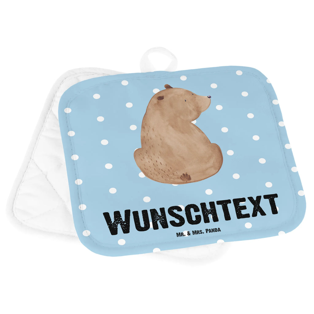 Personalisierte Topflappen Bär Schulterblick Topflappen personalisiert, Personalisierte Topfuntersetzer, Personalisierter Ofenhandschuh, Topflappen Set personalisiert, Topflappen mit Namen, Namensaufdruck, Bär, Teddy, Teddybär, Selbstachtung, Weltansicht, Motivation, Bären, Bärenliebe, Weisheit