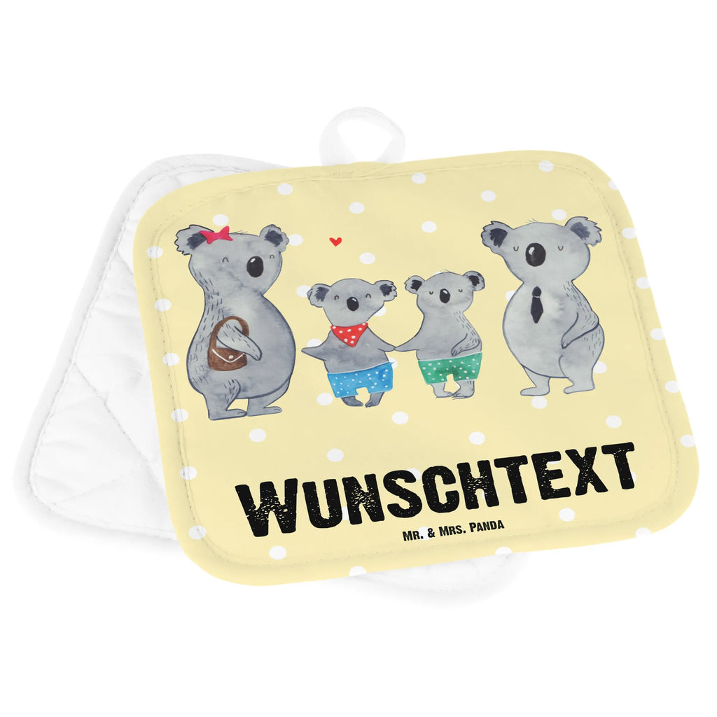 Personalisierte Topflappen Koala Familie zwei Topflappen personalisiert, Personalisierte Topfuntersetzer, Personalisierter Ofenhandschuh, Topflappen Set personalisiert, Topflappen mit Namen, Namensaufdruck, Familie, Vatertag, Muttertag, Bruder, Schwester, Mama, Papa, Oma, Opa, Koala, Koalabär, beste Familie, Familienzeit, Familienleben, Koalafamilie, Lieblingsfamilie