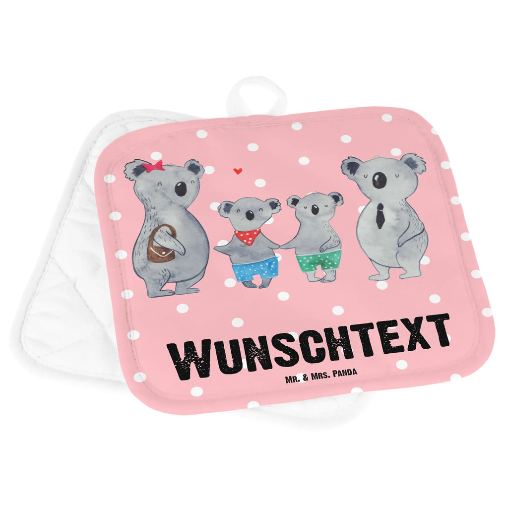 Personalisierte Topflappen Koala Familie zwei Topflappen personalisiert, Personalisierte Topfuntersetzer, Personalisierter Ofenhandschuh, Topflappen Set personalisiert, Topflappen mit Namen, Namensaufdruck, Familie, Vatertag, Muttertag, Bruder, Schwester, Mama, Papa, Oma, Opa, Koala, Koalabär, beste Familie, Familienzeit, Familienleben, Koalafamilie, Lieblingsfamilie