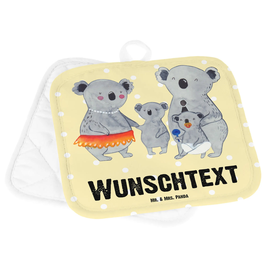 Personalisierte Topflappen Koala Familie Topflappen personalisiert, Personalisierte Topfuntersetzer, Personalisierter Ofenhandschuh, Topflappen Set personalisiert, Topflappen mit Namen, Namensaufdruck, Familie, Vatertag, Muttertag, Bruder, Schwester, Mama, Papa, Oma, Opa, Koala, Koalas, Family, Kinder, Geschwister, Familienleben