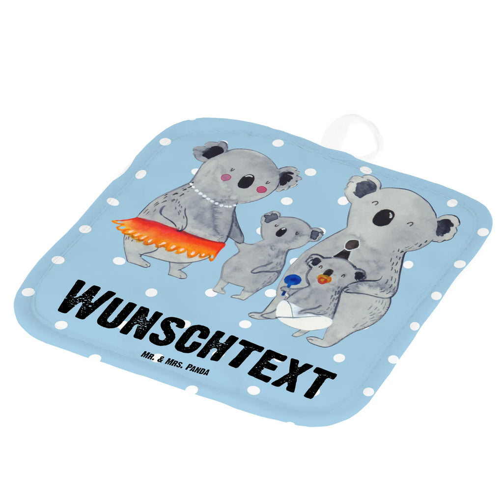 Personalisierte Topflappen Koala Familie Topflappen personalisiert, Personalisierte Topfuntersetzer, Personalisierter Ofenhandschuh, Topflappen Set personalisiert, Topflappen mit Namen, Namensaufdruck, Familie, Vatertag, Muttertag, Bruder, Schwester, Mama, Papa, Oma, Opa, Koala, Koalas, Family, Kinder, Geschwister, Familienleben