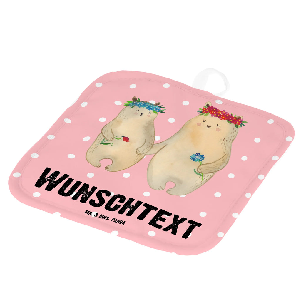 Personalisierte Topflappen Bären mit Blumenkranz Topflappen personalisiert, Personalisierte Topfuntersetzer, Personalisierter Ofenhandschuh, Topflappen Set personalisiert, Topflappen mit Namen, Namensaufdruck, Familie, Vatertag, Muttertag, Bruder, Schwester, Mama, Papa, Oma, Opa, Bär, Bären, Mutter, Mutti, Mami, Lieblingsmensch, Lieblingsmama, beste Mutter, weltbeste Mama, Geschenk Mama. Muttertag, Tochter, Kind, Kinder, Töchter, Family, Vorbild