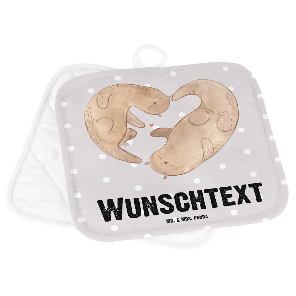 Personalisierte Topflappen Otter Herz Topflappen personalisiert, Personalisierte Topfuntersetzer, Personalisierter Ofenhandschuh, Topflappen Set personalisiert, Topflappen mit Namen, Namensaufdruck, Otter, Fischotter, Seeotter, Liebe, Herz, Liebesbeweis, Liebesgeschenk, Bessere Hälfte, Love you, Jahrestag, Hochzeitstag, Verlobung, gemeinsames Leben