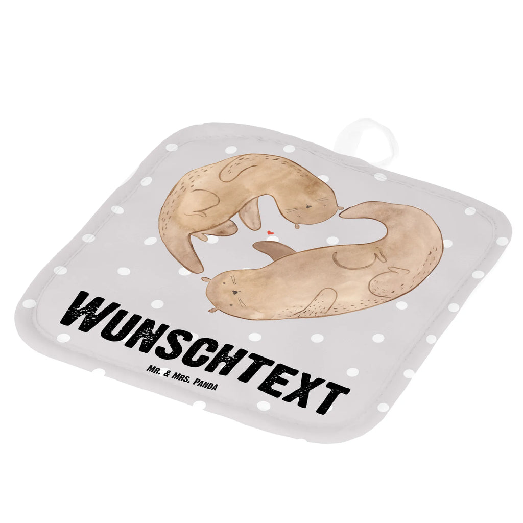 Personalisierte Topflappen Otter Herz Topflappen personalisiert, Personalisierte Topfuntersetzer, Personalisierter Ofenhandschuh, Topflappen Set personalisiert, Topflappen mit Namen, Namensaufdruck, Otter, Fischotter, Seeotter, Liebe, Herz, Liebesbeweis, Liebesgeschenk, Bessere Hälfte, Love you, Jahrestag, Hochzeitstag, Verlobung, gemeinsames Leben