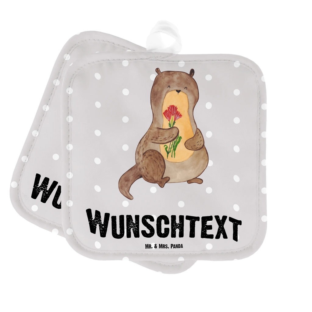 Personalisierte Topflappen Otter Blumenstrauß Topflappen personalisiert, Personalisierte Topfuntersetzer, Personalisierter Ofenhandschuh, Topflappen Set personalisiert, Topflappen mit Namen, Namensaufdruck, Otter, Fischotter, Seeotter, Otter Seeotter See Otter