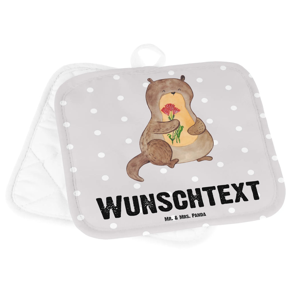 Personalisierte Topflappen Otter Blumenstrauß Topflappen personalisiert, Personalisierte Topfuntersetzer, Personalisierter Ofenhandschuh, Topflappen Set personalisiert, Topflappen mit Namen, Namensaufdruck, Otter, Fischotter, Seeotter, Otter Seeotter See Otter