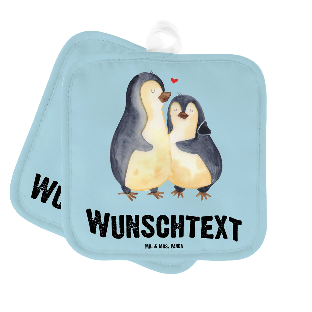 Personalisierte Topflappen Pinguin umarmend Topflappen personalisiert, Personalisierte Topfuntersetzer, Personalisierter Ofenhandschuh, Topflappen Set personalisiert, Topflappen mit Namen, Namensaufdruck, Pinguin, Liebe, Liebespaar, Liebesbeweis, Liebesgeschenk, Verlobung, Jahrestag, Hochzeitstag, Hochzeit, Hochzeitsgeschenk