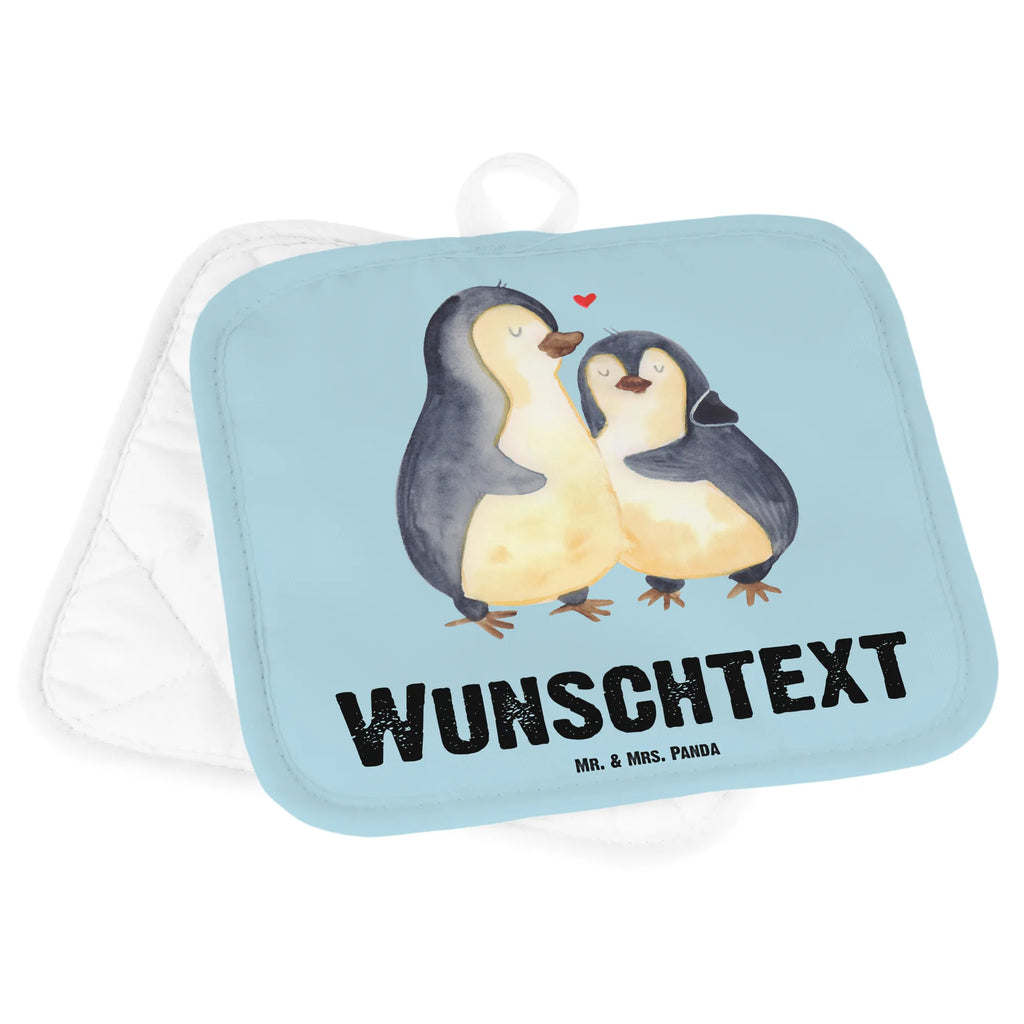 Personalisierte Topflappen Pinguin umarmend Topflappen personalisiert, Personalisierte Topfuntersetzer, Personalisierter Ofenhandschuh, Topflappen Set personalisiert, Topflappen mit Namen, Namensaufdruck, Pinguin, Liebe, Liebespaar, Liebesbeweis, Liebesgeschenk, Verlobung, Jahrestag, Hochzeitstag, Hochzeit, Hochzeitsgeschenk