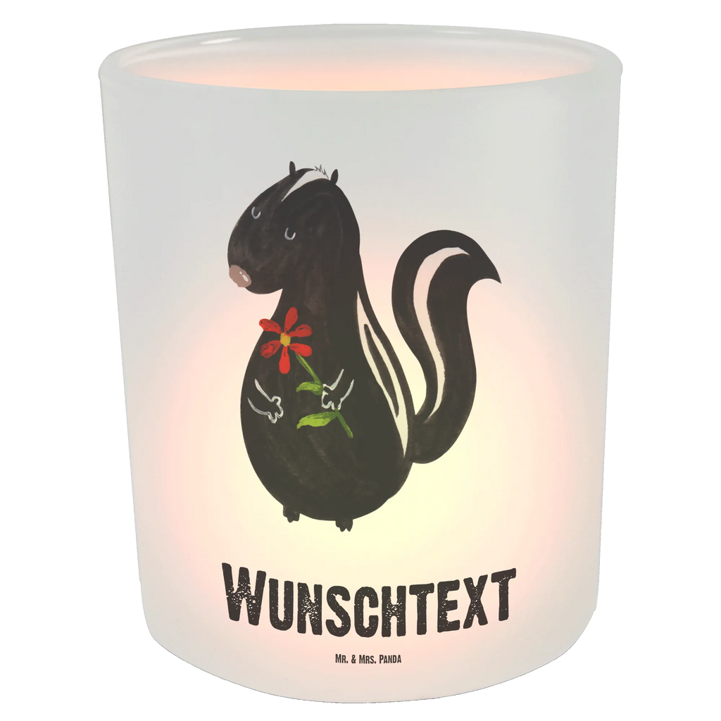 Personalisiertes Windlicht Stinktier Blume Personalisiertes Windlicht, Personalisiertes Windlicht Glas, Personalisiertes Teelichtglas, Personalisierter Teelichthalter, Personalisiertes Kerzenglas, Personalisierte Kerze, Personalisiertes Teelicht, Windlicht mit Namen, Windlicht Glas mit Namen, Teelichtglas mit Namen, Teelichthalter mit Namen, Teelichter mit Namen, Kerzenglas mit Namen, Kerze mit Namen, Teelicht mit Namen, Namenspersonalisierung, Name, selbst gestalten, Wunschtext, Bedrucken, Stinktier, Skunk, Wildtier, Raubtier, Stinker, Stinki, Tagträumer, verträumt, Dreams, Träume