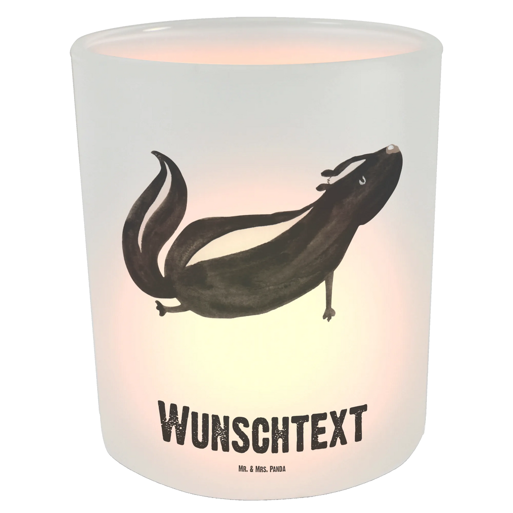 Personalisiertes Windlicht Stinktier Yoga Personalisiertes Windlicht, Personalisiertes Windlicht Glas, Personalisiertes Teelichtglas, Personalisierter Teelichthalter, Personalisiertes Kerzenglas, Personalisierte Kerze, Personalisiertes Teelicht, Windlicht mit Namen, Windlicht Glas mit Namen, Teelichtglas mit Namen, Teelichthalter mit Namen, Teelichter mit Namen, Kerzenglas mit Namen, Kerze mit Namen, Teelicht mit Namen, Namenspersonalisierung, Name, selbst gestalten, Wunschtext, Bedrucken, Stinktier, Skunk, Wildtier, Raubtier, Stinker, Stinki, Yoga, Namaste, Lebe, Liebe, Lache