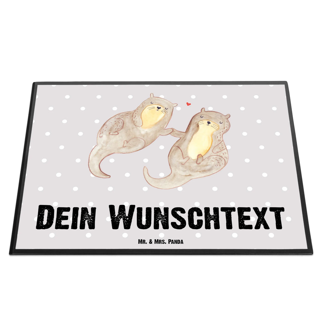 Personalisierte Schreibtischunterlage Otter händchenhaltend Personalisierte Schreibunterlage, Personalisierte Schreibtischauflage, Personalisierte Schreibtisch Unterlagen, Schreibunterlage mit Namen, Schreibtischauflage mit Namen, Schreibtisch Unterlagen mit Namen, Selbst gestalten, Namensaufdruck, Namenspersonalisierung, Otter, Fischotter, Seeotter, Otter Seeotter See Otter