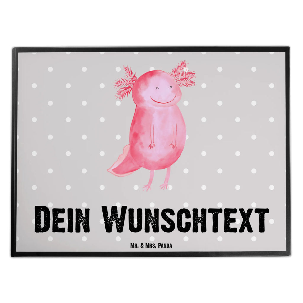 Personalisierte Schreibtischunterlage Axolotl glücklich Personalisierte Schreibunterlage, Personalisierte Schreibtischauflage, Personalisierte Schreibtisch Unterlagen, Schreibunterlage mit Namen, Schreibtischauflage mit Namen, Schreibtisch Unterlagen mit Namen, Selbst gestalten, Namensaufdruck, Namenspersonalisierung, Axolotl, Molch, Axolot, Schwanzlurch, Lurch, Lurche, Motivation, gute Laune