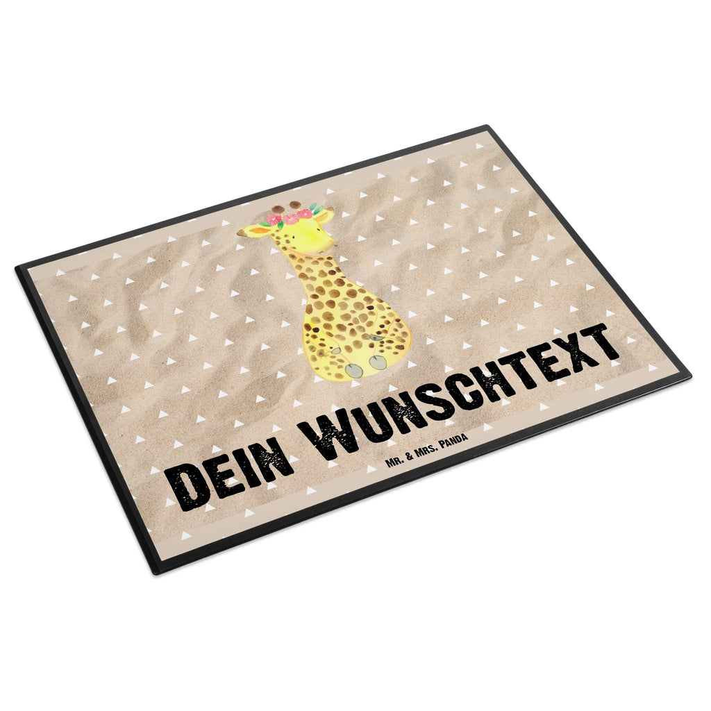 Personalisierte Schreibtischunterlage Giraffe Blumenkranz Personalisierte Schreibunterlage, Personalisierte Schreibtischauflage, Personalisierte Schreibtisch Unterlagen, Schreibunterlage mit Namen, Schreibtischauflage mit Namen, Schreibtisch Unterlagen mit Namen, Selbst gestalten, Namensaufdruck, Namenspersonalisierung, Afrika, Wildtiere, Giraffe, Blumenkranz, Abenteurer, Selbstliebe, Freundin