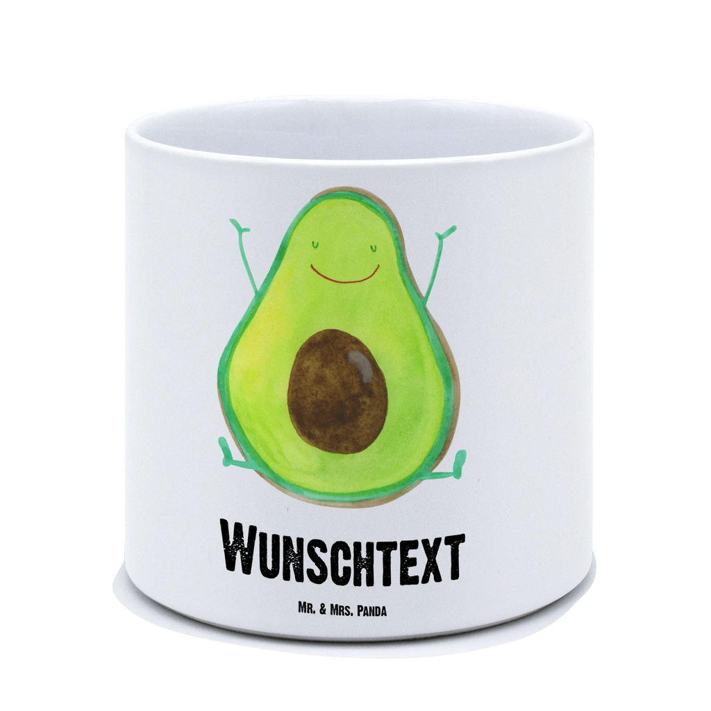 Personalisierter XL Blumentopf Avocado Happy Personalisierter Blumentopf, Personalisierter Übertopf, Personalisierter Pflanztopf, Personalisierter Keramiktopf, Personalisierter Kräutertopf, Personalisierter Topf, Personalisierter Pflanzkübel, Personalisierter Blumenübertopf, Avocado, Veggie, Vegan, Gesund, Chaos