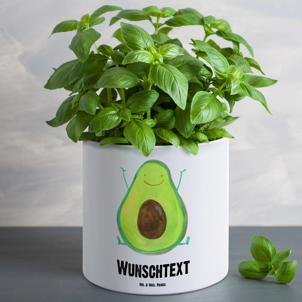 Personalisierter XL Blumentopf Avocado Happy Personalisierter Blumentopf, Personalisierter Übertopf, Personalisierter Pflanztopf, Personalisierter Keramiktopf, Personalisierter Kräutertopf, Personalisierter Topf, Personalisierter Pflanzkübel, Personalisierter Blumenübertopf, Avocado, Veggie, Vegan, Gesund, Chaos