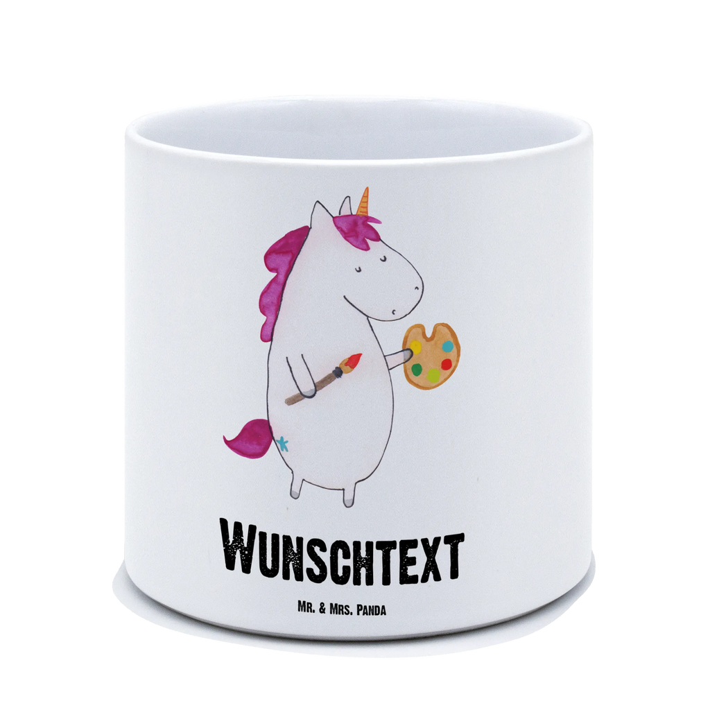 Personalisierter XL Blumentopf Einhorn Künstler Personalisierter Blumentopf, Personalisierter Übertopf, Personalisierter Pflanztopf, Personalisierter Keramiktopf, Personalisierter Kräutertopf, Personalisierter Topf, Personalisierter Pflanzkübel, Personalisierter Blumenübertopf, Einhorn, Einhörner, Einhorn Deko, Unicorn, Englisch, Künstler, Artist, Malen, Zeichnen, Welt, Farbe, Stift, Pinsel, Geschenk, Maler