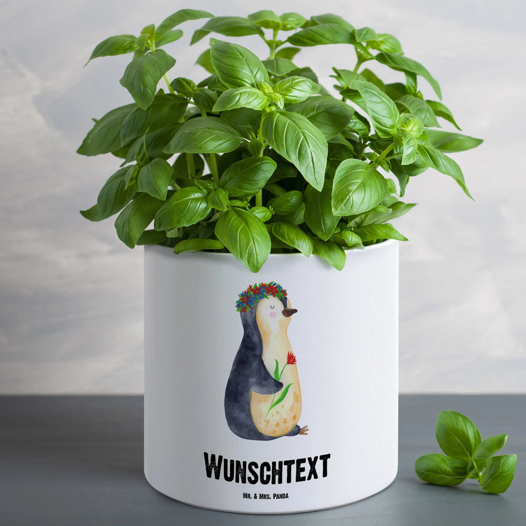 Personalisierter XL Blumentopf Pinguin Blumenkranz Personalisierter Blumentopf, Personalisierter Übertopf, Personalisierter Pflanztopf, Personalisierter Keramiktopf, Personalisierter Kräutertopf, Personalisierter Topf, Personalisierter Pflanzkübel, Personalisierter Blumenübertopf, Pinguin, Pinguine, Blumenkranz, Universum, Leben, Wünsche, Ziele, Lebensziele, Motivation, Lebenslust, Liebeskummer, Geschenkidee