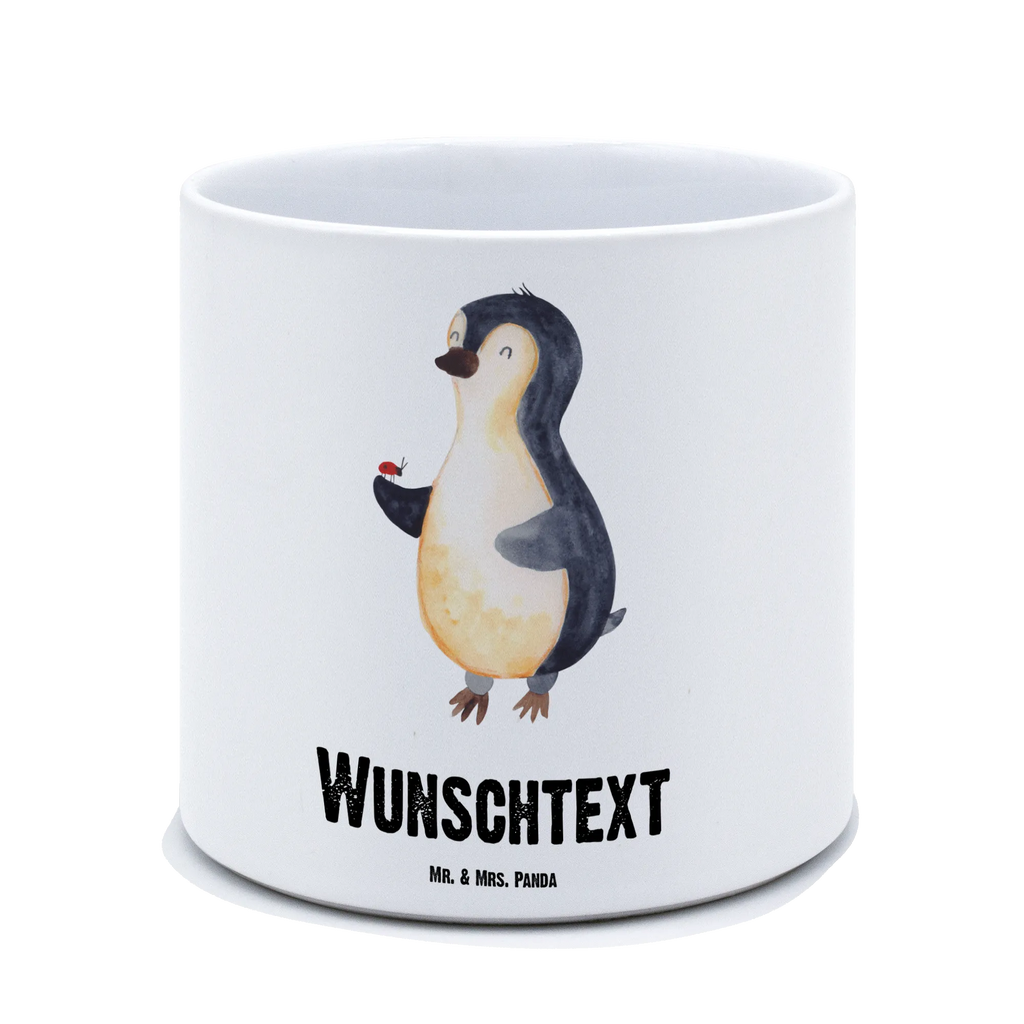 Personalisierter XL Blumentopf Pinguin Marienkäfer Personalisierter Blumentopf, Personalisierter Übertopf, Personalisierter Pflanztopf, Personalisierter Keramiktopf, Personalisierter Kräutertopf, Personalisierter Topf, Personalisierter Pflanzkübel, Personalisierter Blumenübertopf, Pinguin, Pinguine, Marienkäfer, Liebe, Wunder, Glück, Freude, Lebensfreude